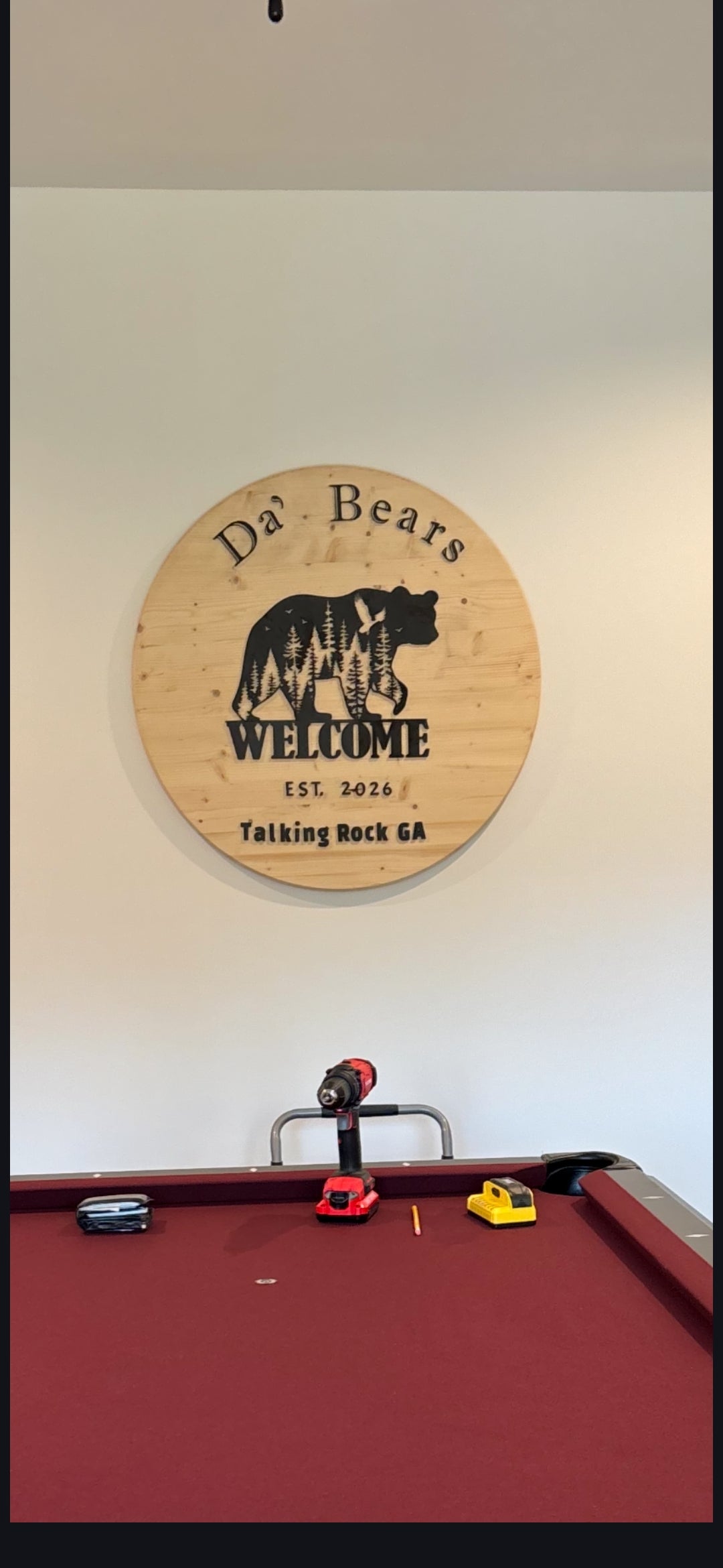 Personalized bear sign